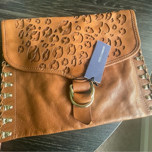 Rebecca Minkoff Leather Cheetah Big Fat Clutch (Rare) - Picture 4 of 14